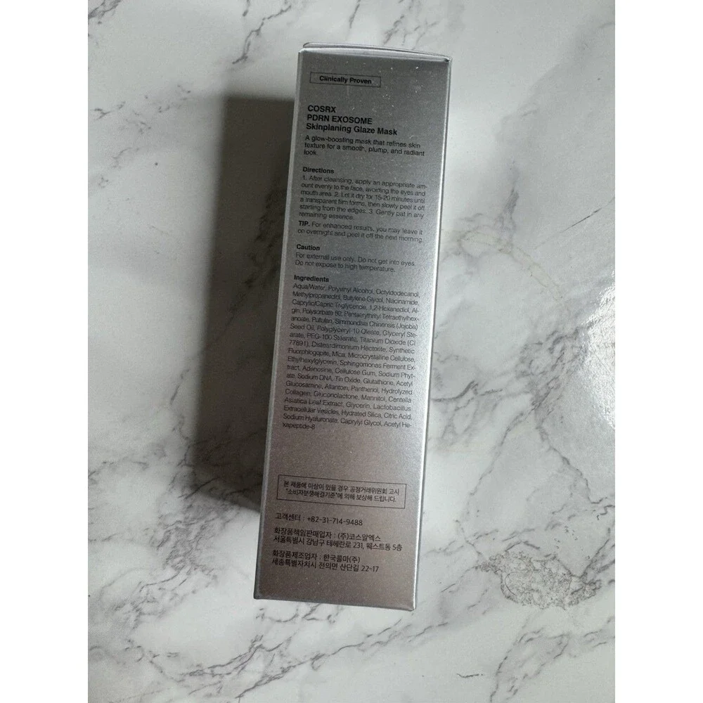 COSRX PDRN Exosome Skinplaning Glaze Mask Collagen + Peptide w/Brush 1.69 oz